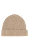 Zegna Cappuccino Cashmere Beanie Hat In Beige