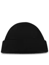 Zegna Knitted Wool Hat Featuring Folded Cuff In Black