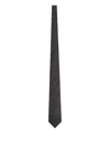 Zegna Herringbone-pattern Tie In Black