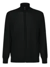 Zegna High-neck Zip-up Cardigan In Black