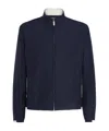 Zegna High-neck Zipped Jacket In Blue