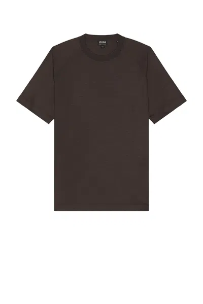 Zegna High Performance T-shirt In Dark Brown
