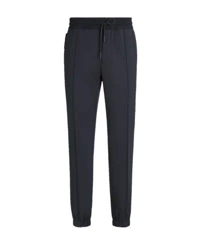 Zegna High Performance Wool Joggers In Black