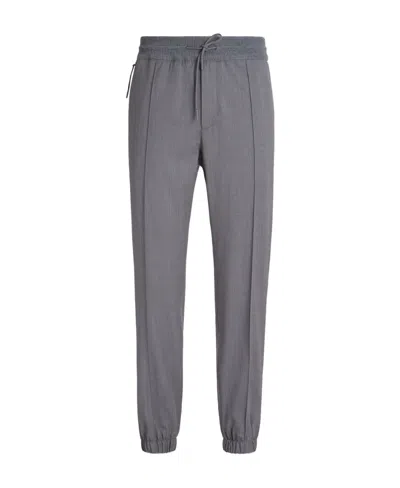 Zegna High Performance Wool Joggers In Gray
