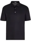 Zegna Wool Polo Shirt In Blue
