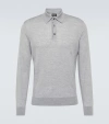 Zegna High Performance Wool Polo In Grey