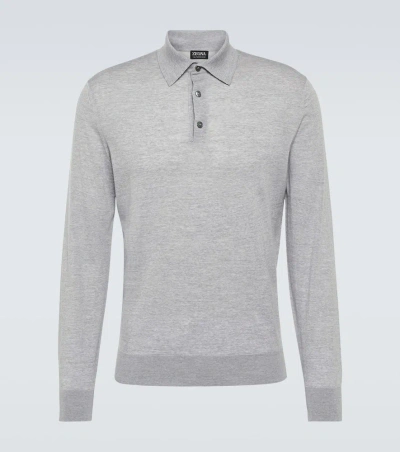 ZEGNA HIGH PERFORMANCE WOOL POLO SWEATER