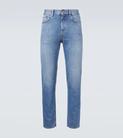 Zegna High-rise Straight Jeans In Blue