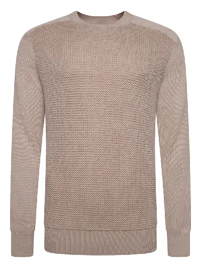 Zegna Honeycomb-knit Cotton-blend Jumper Beige