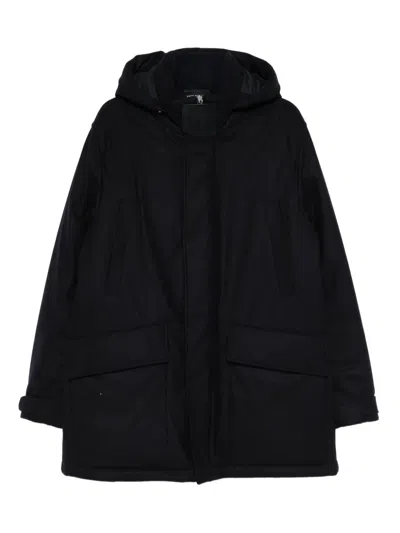 Zegna Hooded Jacket In Blue