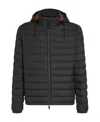 Zegna Hooded Padded Jacket In Black