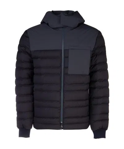 Zegna Hooded Padded Jacket In Black