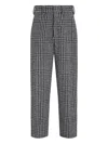 Zegna Houndstooth Trousers In Gold