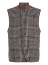 Zegna Gilet Sans Manches En Laine Et Cachemire In Brown