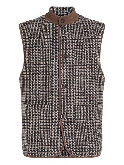 Zegna Gilet Sans Manches En Laine Et Cachemire In Blue