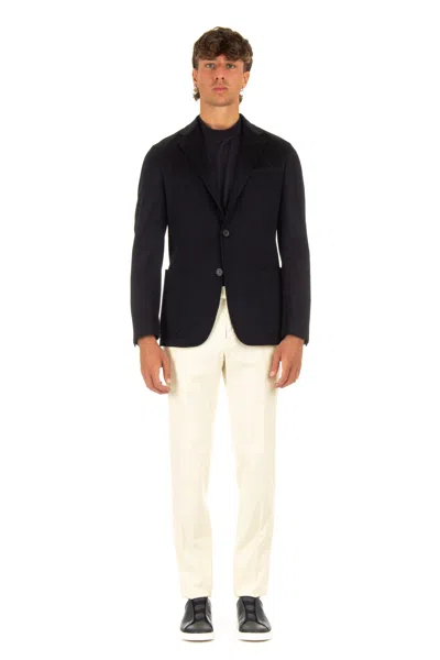 Zegna Iconic Lightweight Jacket For Men - Fw23 In Blue