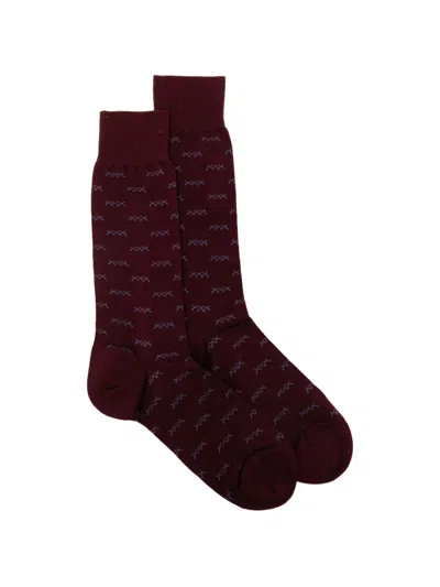 Zegna Iconic Triple X Socks In Red