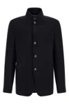 Zegna Il Conte Tailored Jacket Stand Collar In Blau