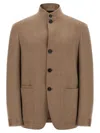 Zegna Il Conte Puffer Jackets Beige In Brown