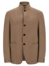 Zegna Il Conte Puffer Jackets Beige In Brown