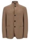 Zegna Il Conte Puffer Jackets Beige In Brown