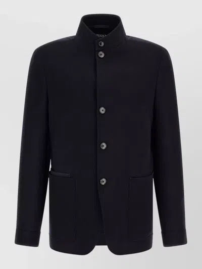 ZEGNA IL CONTE TAILORED JACKET STAND COLLAR