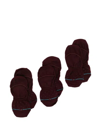 Zegna Intarsia-knitted Invisible Socks In Brown