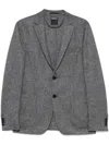 Zegna Interlock Twill Blazer In Grau