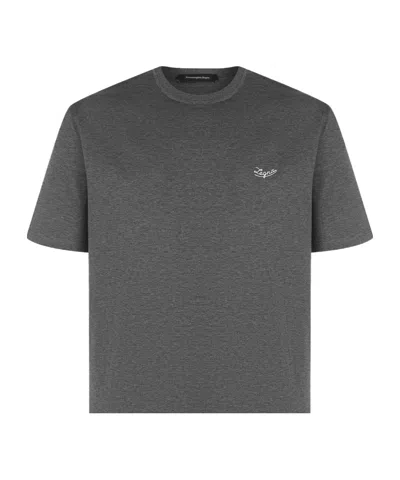 Zegna Item O-neck Short-sleeved T-shirt In Black