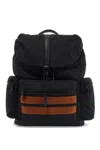 Zegna Black Stripe-trim Backpack