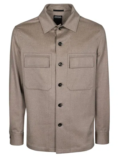 Zegna Jacket In Brown