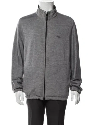Pre-owned Zegna Jacket In Gray