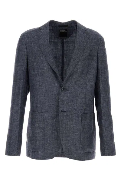 Zegna Jackets And Vests In Blue