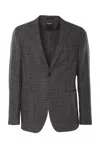 Zegna Single Breasted Tailored Jacket In Blue