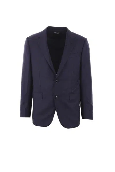 Zegna Jackets In Blue Navy United
