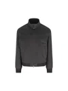 Zegna Modern High Collar Jacket Featuring Pockets In Black