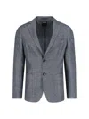 Zegna Jacket Tailored Buttoned Cuffs In Grey