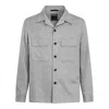 Zegna Classic-collar Cashmere Cardigan In Grey