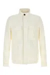 Zegna Veste Militaire En Oasi Lino In White