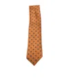 Zegna Geometric-patterned Tie In Brown