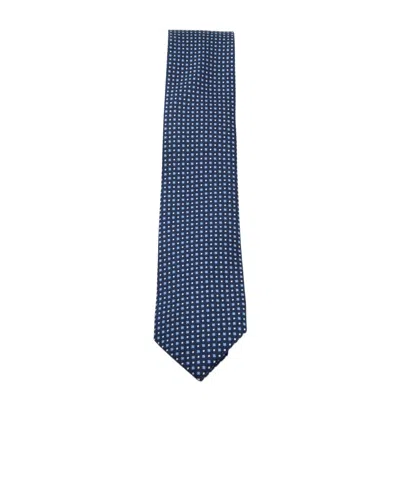 ZEGNA ZEGNA JACQUARD GEOMETRIC TIE
