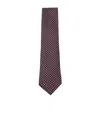 Zegna Slim Ties With Pointed Tip And Pattern In Burgundy