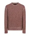Zegna Jacquard-knit Cashmere Jumper In Red
