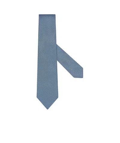 Zegna Jacquard Pattern Tie In Blue