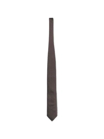 Zegna Jacquard Silk Tie In Green