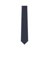 Zegna Patterned-jacquard Silk Tie In Black