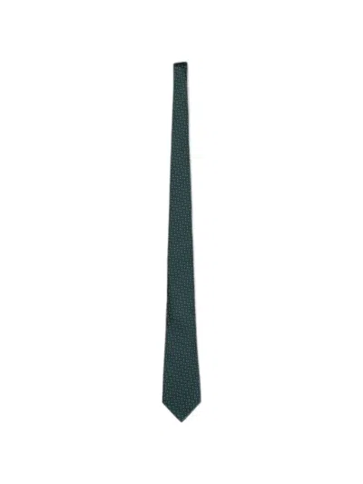 Zegna Jacquard-knit Silk Tie In Green