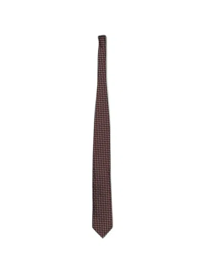 Zegna Jacquard-silk Tie In Pink
