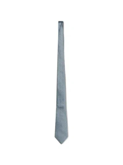 Zegna Jacquard-woven Tie In Gray