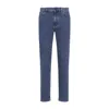 Zegna Denim Trousers With Belt Loops And Pockets In Blue